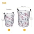 thumbnail image 5 of Balery Lilies Flowers Round Laundry Basket with Handles Waterproof Freestanding Laundry Hamper for Clothes Toys in the Dorm and Family-, 5 of 8