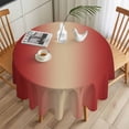 thumbnail image 3 of Dark Red Yellow Gradient Round Tablecloth 60 inches Minimalist Ombre Modern Art Waterproof Oil-Proof Table Cloth Round Table Cover for Holiday Party Picnic Dinner Decor Indoor and Outdoor Use, 3 of 9