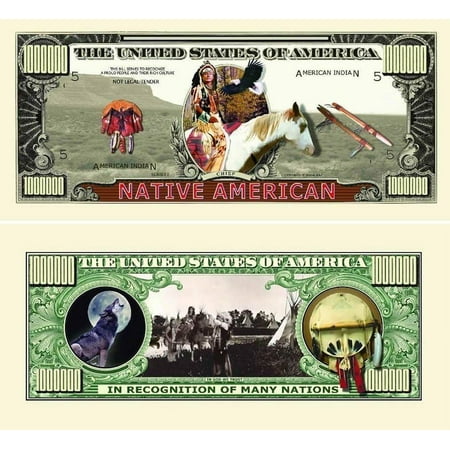 Five Dollar Gift Card - 5 Nelson Mandela Million Dollar Bill with Bonus “Thanks a Million” Gift Card Set