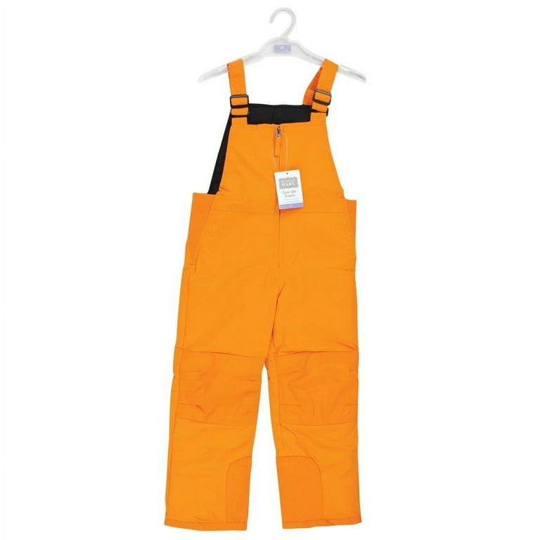 Hudson Baby Unisex Snow Bib Overalls Orange 12 18 Months