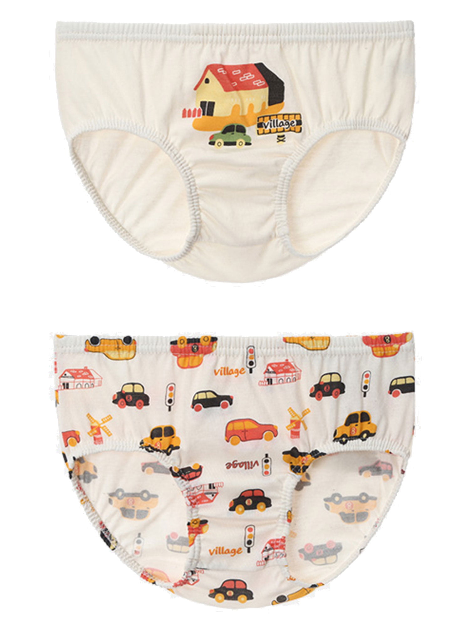 -5 HiOrganic 100% Organic Cotton Toddler Girls Underwear Panty 2 Pack 3T-7 