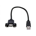 thumbnail image 2 of StarTech.com USBPNLAFAM1 Black Panel Mount USB Cable A to A, 2 of 3