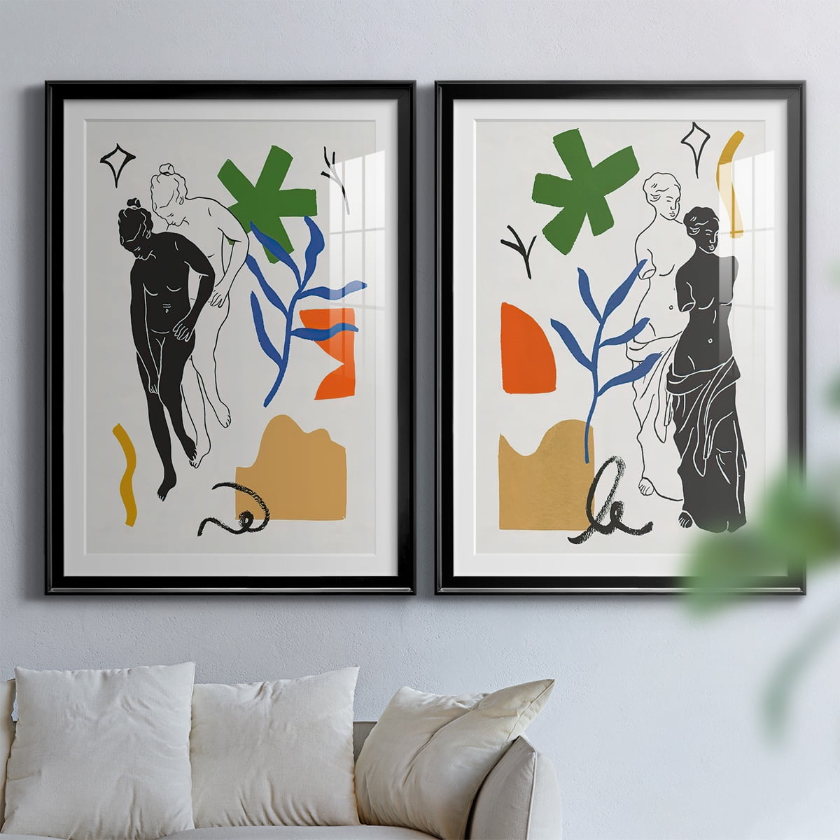 Wexford Home Starry Venus III Premium Framed Print, 18.5" x 24.5" - Ready to Hang, Black (Set of 2)