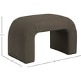 thumbnail image 3 of Meridian Furniture Niagara Brown Boucle Fabric Bench, 3 of 7