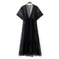 thumbnail image 6 of UJNDER Swim Cover Ups for Women Summer Long Flowy Kimono Cardigans Boho Chiffon Floral Beach Cover up Tops for Swimwear Black L, 6 of 8
