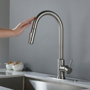 Touch On Kitchen Faucet w/Pull Down Sprayer Sensor Faucets for Kitchen