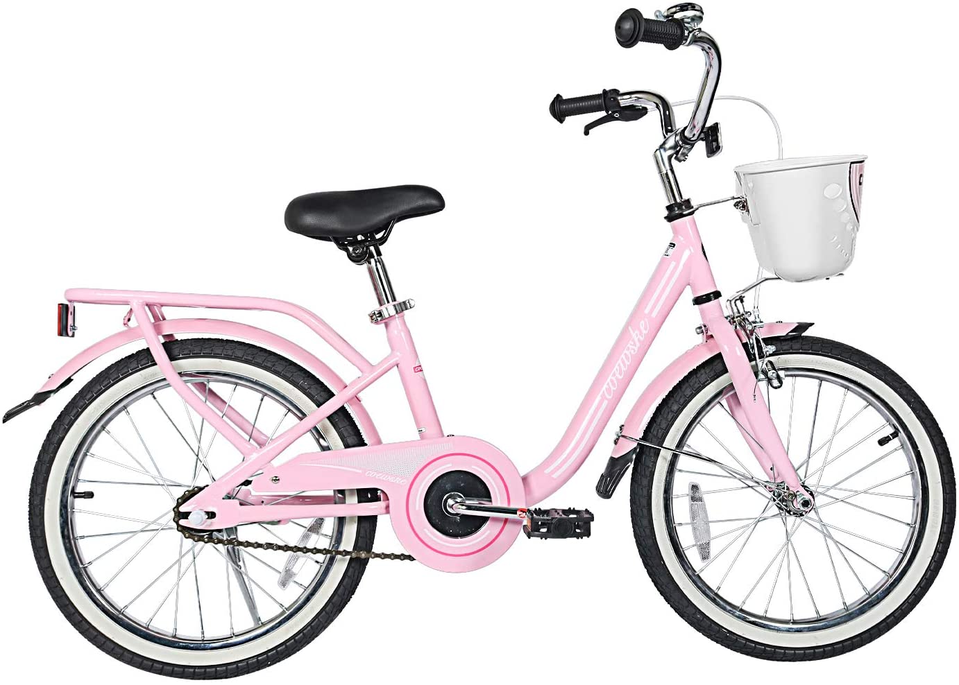 Coewske Kids Bike 18 inch Boys Girls Bicycle with Training Wheels Pink