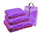 thumbnail image 1 of Cubos de embalaje de compresión para viajes con bolsa para zapatos, organizador plegable portátil, bolsa comprimible para equipaje, almacenamiento de viaje, ropa y zapatos, morado, 1 of 5