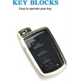 thumbnail image 5 of for Toyota Key Fob Cover with Keychain, 4 Button Car Key Case Shell for Tacoma Highlander Corolla Sequoia Camry Tundra Avalon RAV4 4Runner, Golden Edge Soft TPU Easy to Press, 5 of 15
