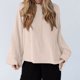 thumbnail image 2 of Sudaderas de otoño,Blusa de rayas de manga larga para mujer, camisa informal de cuello redondo, tejido de poliéster fluido, túnica holgada para el hogar, sopatenor, 2 of 8