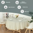thumbnail image 6 of (6-pack) Heavy Duty Plastic Table Covers Tablecloth (Reusable) (Round 84"), 6 of 7