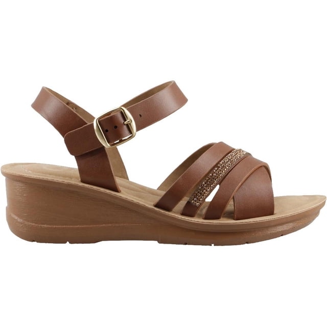 Sandalias Altas Mujer NOMADAS Casual Diario Playa cafe 24