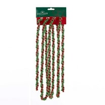 Kurt S. Adler 9-Foot Red, Green and Gold Bead Twisted Garland