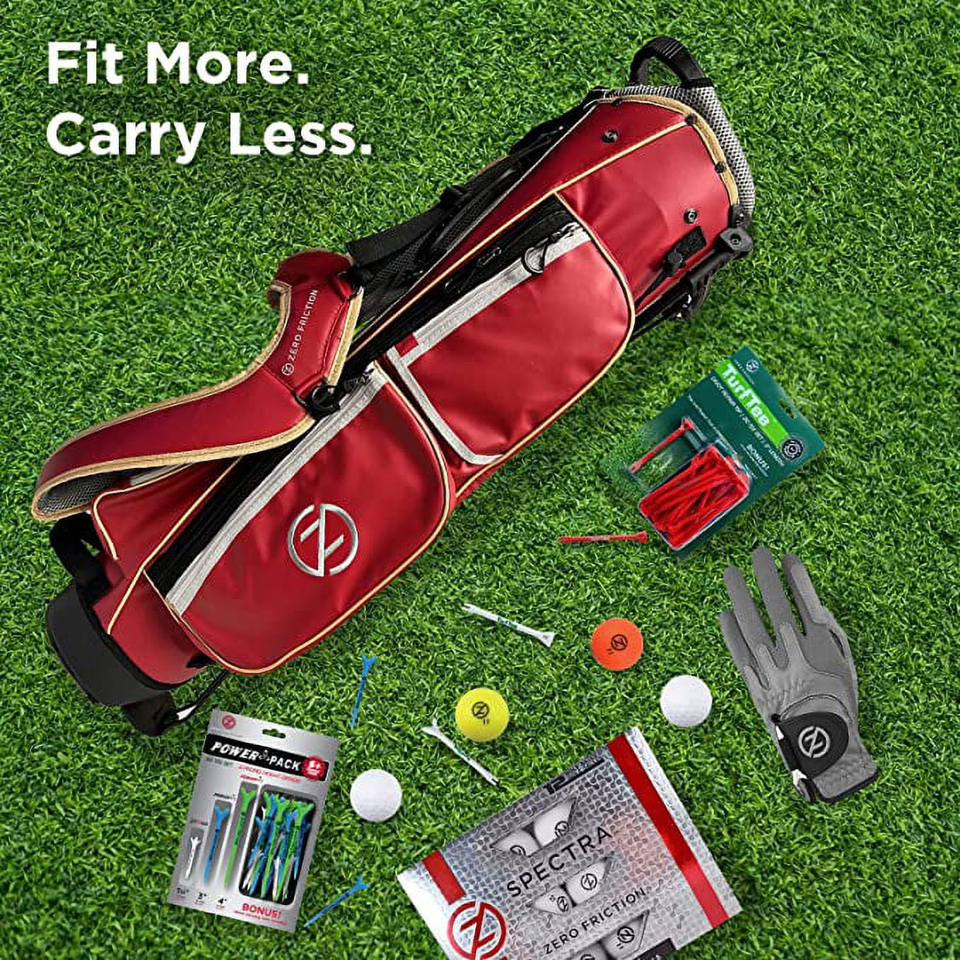 Zero Friction 5 Pocket Golf Pencil Club Bag, Burgundy