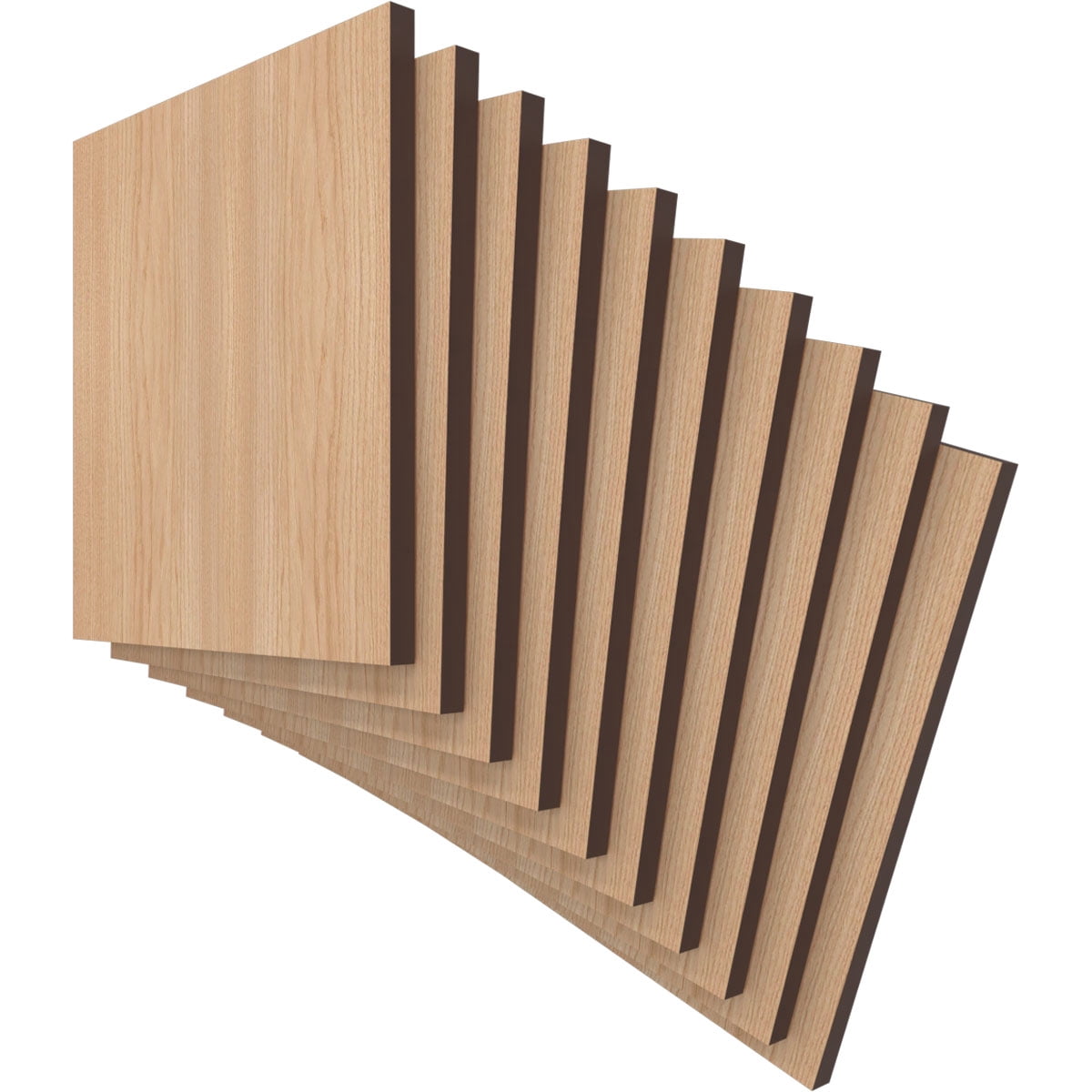 Ekena Millwork 7 3/4"W x 7 3/4"H x 3/8"T Wood Hobby Boards, Hickory (10-Pack)
