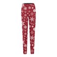 thumbnail image 4 of CEHVOM Pantalon Long à Taille Haute Imprimé de Noël Décontracté pour Femmes, 4 of 6