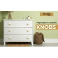 thumbnail image 2 of Perilla Home Set of 6 White Flower Shape Ceramic Knobs Pull And Push For Handles Cabinet Door Home Interior Decorative Knobs for Home Kitchen Cupboard Bedroom Dresser Wardrobe Drawer Pulls, 2 of 10