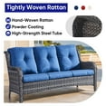 thumbnail image 3 of POCASSY 7-Piece Wicker Patio Furniture Set with Sofa, Swivel Chairs, and Tables, Gray/Blue, 3 of 13