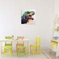 thumbnail image 3 of Stupell Industries Bohemian Colorful T-Rex Roaring Canvas Art, 17 x 17, by Creative Studio, 3 of 8