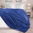 thumbnail image 2 of Solid Color Flannel Blanket Double-Sided Cool Design Soft Fluffy Cooling Blanket All-Season Cooling Blanket Soft Breathable Smooth Lightweight Cooling Blankets for Hot Sleepers and Night Sweats, 2 of 5