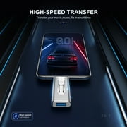 Topesel 128GB USB 3.0 Flash Drive, 3-In-1 Metal USB, for iphone External Storage, OTG Android Phone and Computer, Silver