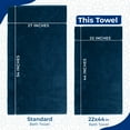 thumbnail image 7 of Dan River Bath Towel 6 pack 22x44 in Ultra Soft Quick Drying Cotton Towel - Opal Blue, 7 of 7