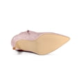 thumbnail image 5 of BLISSFUL STEP Women's Glitter Pointed Toe Stiletto Heel Cutout Ankle Boots Pink 11, 5 of 8