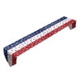 thumbnail image 2 of July Table Runner, Anniversary Commemorative Decor, Red White & Blue Design with Star Pattern Patriotic Tablecloth for Living Room Coffee Table, 2 of 5