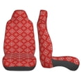 thumbnail image 3 of Honeii Red White Snowflakes Print Car Seat Covers 2 Pieces, Full Set Universal Seat Covers for Cars, Waterproof Auto Seat Protectors, 3 of 7