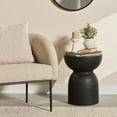 thumbnail image 3 of Bouclair Black Hourglass Side Table End Table for Living Room Bedroom Accent, 3 of 5