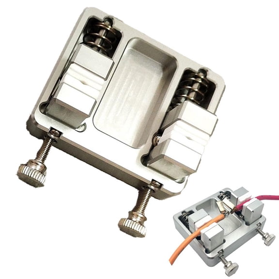 SharkTRUE Heat-Resistant Ceramic Helping Hands Soldering Station with Magnifying Glass - Adjustable PCB & Wiring Clamp