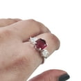 thumbnail image 3 of Hexagon Ruby Ring, 925 Sterling Silver, Marquise CZ Ring, Women Ring, Hydro Ruby Ring, July Birthstone, Christmas, Thanksgiving, Tiny Dainty Ring, Handmade, Statement Jewelry, Anniversary, 3 of 8