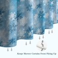 thumbnail image 6 of Light Blue Christmas Snowflake Pattern Shower Curtain 72"x84" ,Bathroom Decorative Shower Curtains Set with 12 Hooks,Modern Waterproof Washable Shower Curtain, 6 of 6