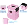thumbnail image 3 of Bote de basura para coche eAuto impermeable con tapa y almacenamiento, color rosa, 3 of 5