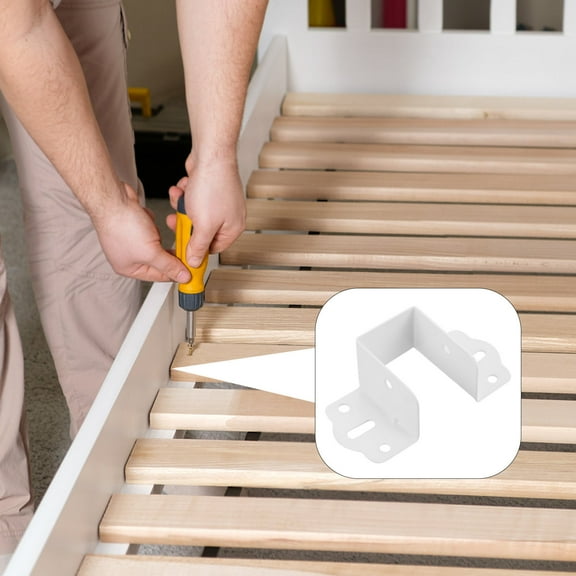 MLINS 4 Pcs Frame Hardwares Brackets Bed Hardware Accessories 9.70X5.00X3.20CM