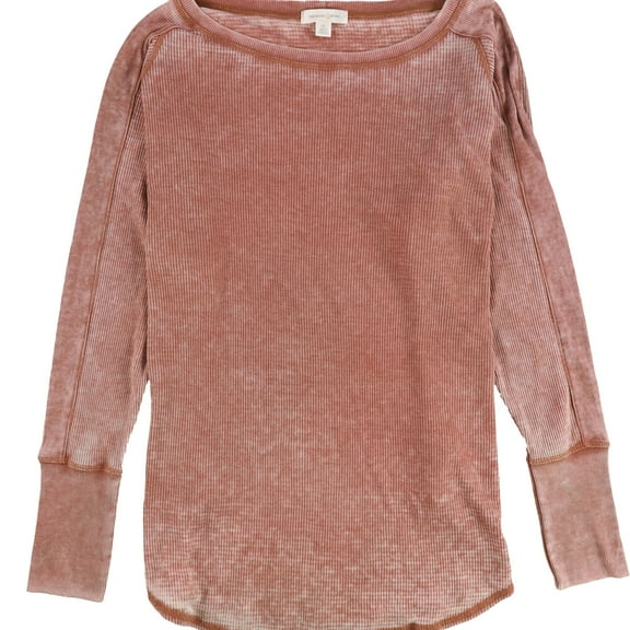 Treasure & Bond Womens Thermal Knit Basic T-Shirt, Red, XX-Small