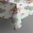 thumbnail image 3 of White Highland Cow Flower Dress Pattern Rectangle Tablecloth 60"x84",Waterproof Polyester Rectangle Table Cloth, Wipeable Spillproof Polyester Tablecloth for Dining, Camping, Indoor and Outdoor, 3 of 5