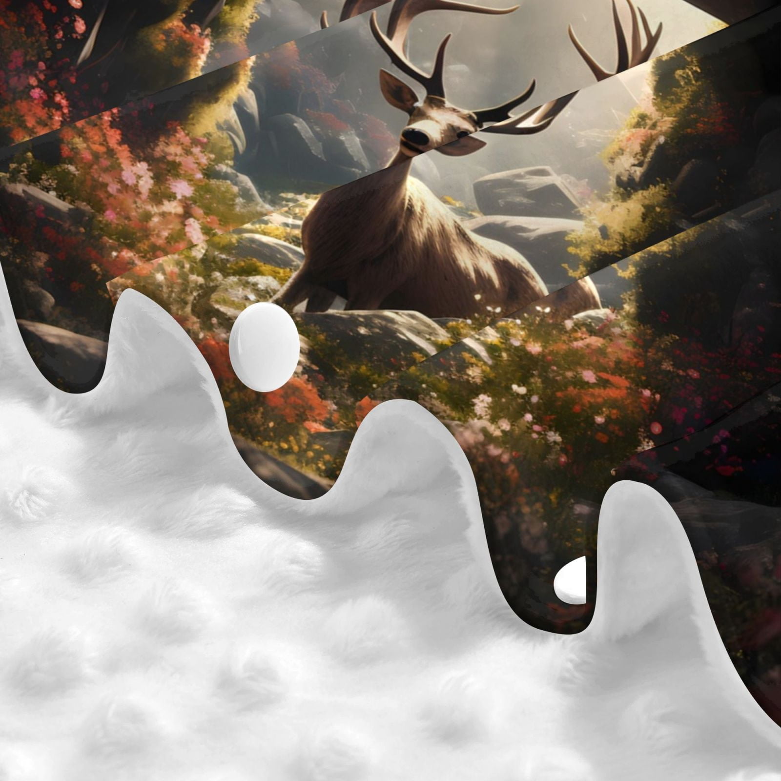 Car Seat Cover Baby - Enchanted Deer In Cave Breathable Infant Car Seat Cover for Baby Carseat, Lightweight Comfort Baby Essentials Must Haves Newborn Stuff for Girl Boy
