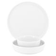 thumbnail image 2 of Elama Duncan 18 Piece Porcelain Dinnerware Set in White, 2 of 7