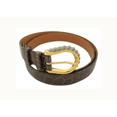 Hermès Crocodile H Belt (31"-34" Waist) 211597