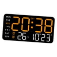 thumbnail image 3 of Reloj despertador digital Reloj de pared Ligero Fecha LED Reloj despertador de escritorio Eléctrico Luz naranja, 3 of 9