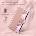 thumbnail image 5 of ULAK Case for iPhone 15 Plus Wallet, Kickstand Folio Flip Leather Phone Case with Cards Holder for Apple iPhone 15 Plus for Women Girls, Rosa Gold Flora, 5 of 10