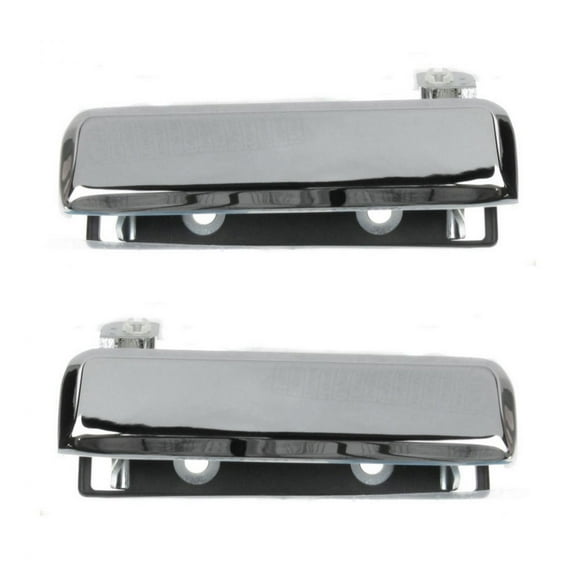 TRQ Chrome Exterior Outside Door Handle Pair Set for 79-91 Ford Mustang DHA67478