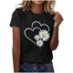 thumbnail image 4 of Xuyuer Women's Lover Printed T-shirt Round Neck Short Sleeved Top, 4 of 5