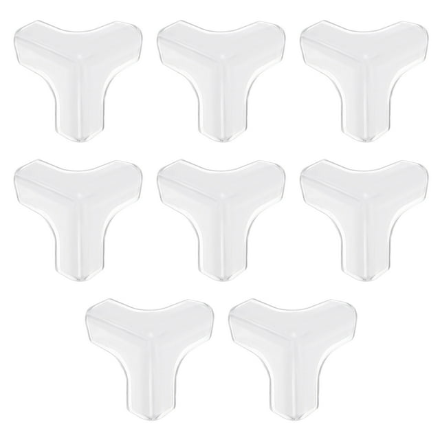 Protectores de esquina, 8 piezas 39x39x39mm - Protectores y guardias de esquinas y bordes en forma de T para mesa (transparente)