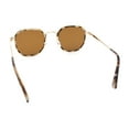 thumbnail image 7 of Double Rim Octagonal Classical Metal Rim Rectangular Hipster Sunglasses Gold Tortoise - Brown, 7 of 7