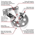 thumbnail image 3 of Caster Wheels 4, giratoria totalmente de acero con cierre de freno, 400 kg, color gris, 3 of 7