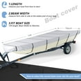 thumbnail image 2 of 16FT x 75" 210D Marine Grade Boat Cover， Waterproof Heavy-Duty Trailerable Fit for Jon Boat, Grey, 2 of 7