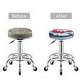 thumbnail image 5 of Balery Red Funny Crab On Blue Stripe Velvet Round Bar Chair Cushion Cover Adjustable, Protects From Scratches And Stains, Soft & Washable Ideal For Wooden And Metal Stools - 12 Inch, 5 of 7