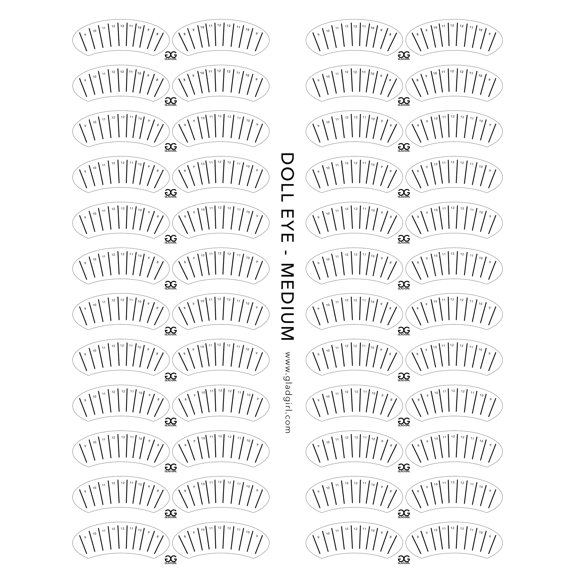 Doll Eye Lash Map Sticker